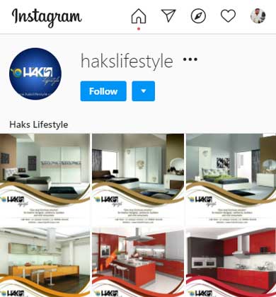 Haks Interiors Instagram